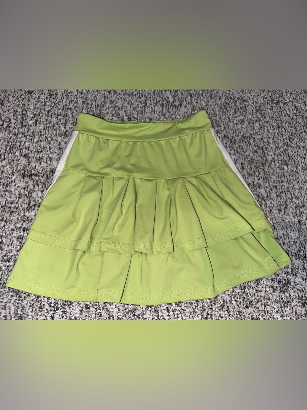 Zaclotre Girls Lime Green/White Athletic Skort, Sz 9/10, GUC